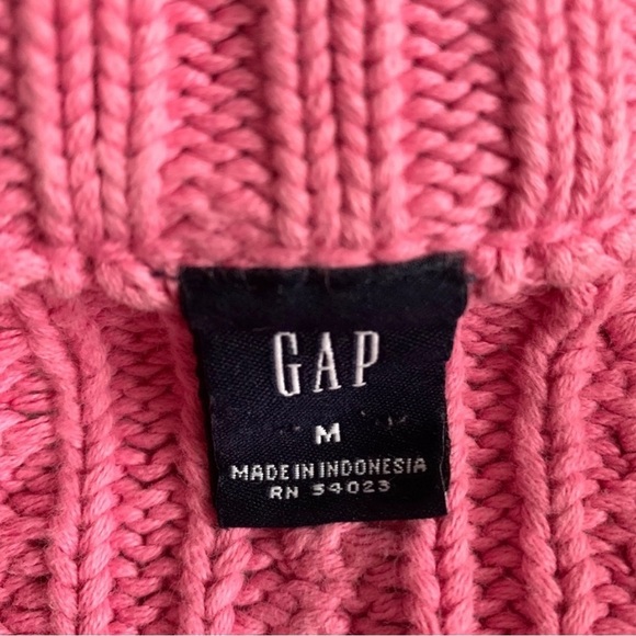 GAP Pink Wool Cardigan Sweater with Front Zipper | Sz M | 100% Lamb Wool ๐ - Picture 8 of 13